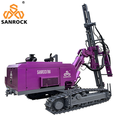Bergbau Blasthole Bohrgerät Oberfläche DTH Bohrgerät Hebekraft 35KN Crawler Bohrmaschine