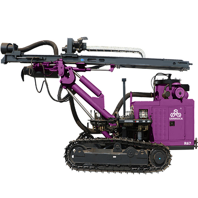 Bergbau DTH Bohrgerät 30m Bohrloch Crawler Bohrmaschine Hydraulik nach unten
