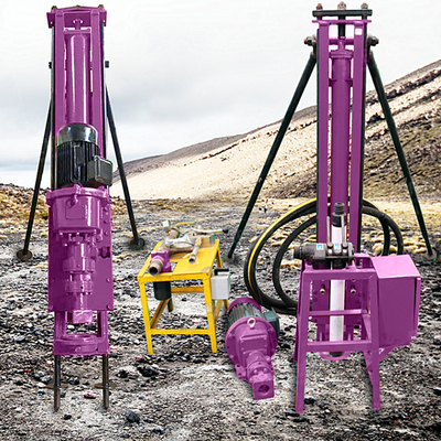 Bergbau, Felsbohranlage, tragbare hydraulische, pneumatische, rotierende Blas-Tollbohranlage