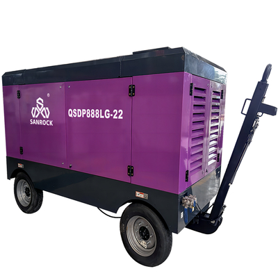 Portable Diesel-Schraubluftkompressor Maschine Hochdruckbergbau