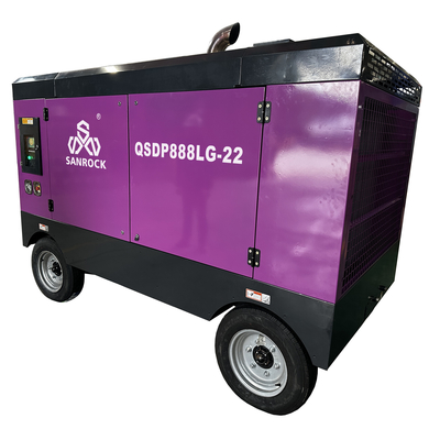 Portable Diesel-Bergbauschraubluftkompressor zum Verkauf