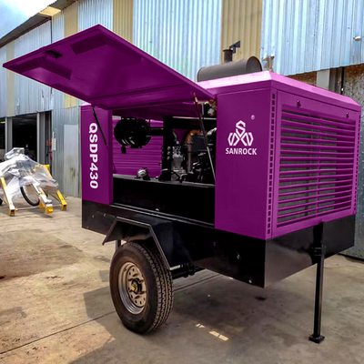 Mini-Schraubluftkompressor Maschine Portable Bergbau Dieselmotor Schraubluftkompressor