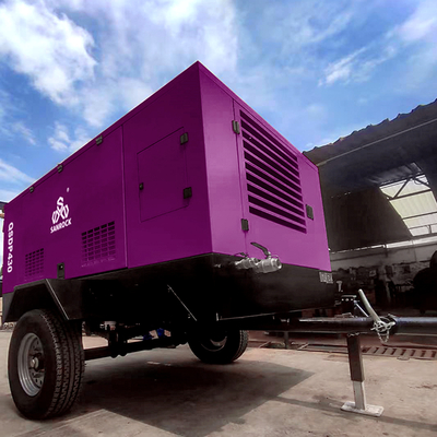 Mini-Schraubluftkompressor Maschine Portable Bergbau Dieselmotor Schraubluftkompressor
