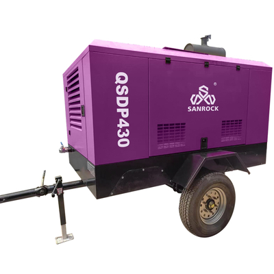 Mini-Schraubluftkompressor Maschine Portable Bergbau Dieselmotor Schraubluftkompressor