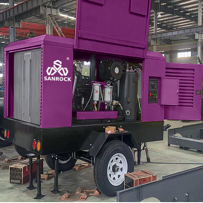 Bergbau-Hochdruck-Diesel-Schraubluftkompressormaschine