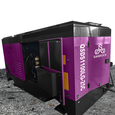 Dieselgetriebene Hochdruckluftkompressormaschine mit Bergbauschraube