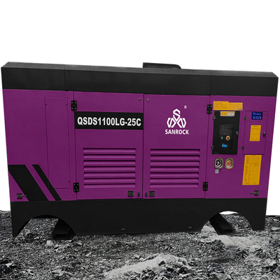 Dieselgetriebene Hochdruckluftkompressormaschine mit Bergbauschraube