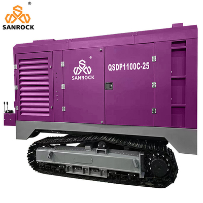 Crawler-Luftkompressor Schraube Hochdruckluftkompressor Maschine Bergbau Luftkompressor