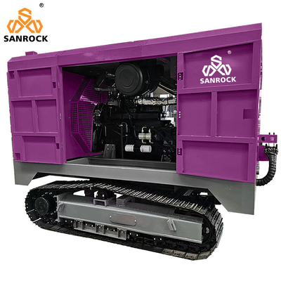 Stahl-Crawler-Luftkompressor-Machine Bergbauschraube-Luftkompressor Diesel-Luftkompressor