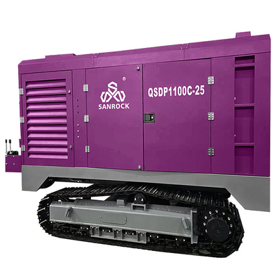 Stahlrad Diesel-Luftkompressor Schraubenbergbau Hochdruck-Schraubenluftkompressor Maschine