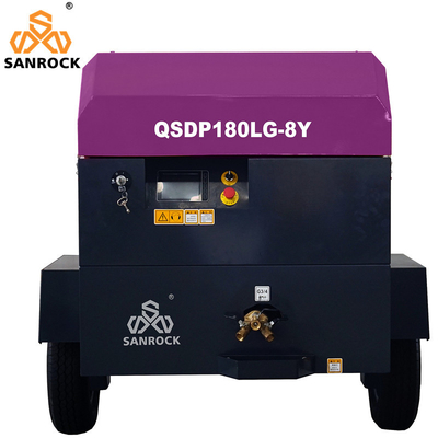 Portable Schraubluftkompressor Bergbauschraub Dieselluftkompressor Maschine