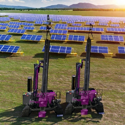 Solar-Pile-Treiber Maschine Photovoltaik-Hydraulik-Pile-Bohrgerät Boden-Schraub-Pile-Treiber