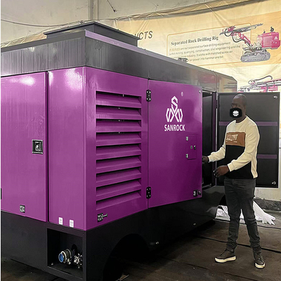 35m3/min SANROCK Portable Schraubluftkompressor Maschine Bergbau Direktgetriebene Schraubluftkompressor zum Verkauf