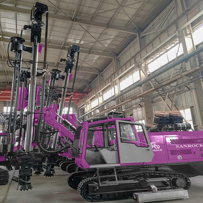 40KN-Bergbau Bohrgerät Maschine Integrierte DTH-Bohrgeräte Hydraulische Bohrgerät
