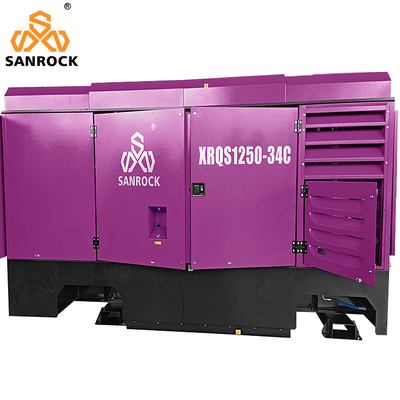 35m3/min SANROCK Portable Schraubluftkompressor Maschine Bergbau Direktgetriebene Schraubluftkompressor zum Verkauf