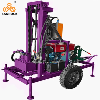 Portable Wasserbohrmaschine Hochbohrwirksamkeit Anhänger Montierte Wasserbohranlage