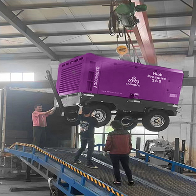 Schraubluftkompressor Hochleistungsmobile Luftkompressormaschine Rotationsschraubluftkompressor