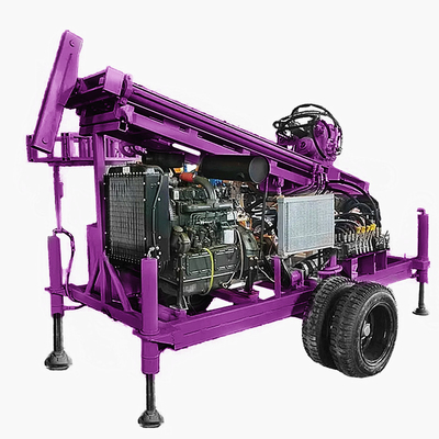 Wasserbohrwagen 300 m Tiefe Wasserbohrloch Bohrgerät Portable Bohrgerät