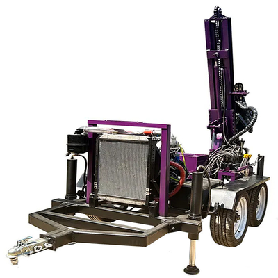 Wasserbohrwagen 300 m Tiefe Wasserbohrloch Bohrgerät Portable Bohrgerät