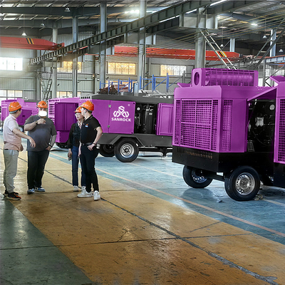 Rotationsschraubluftkompressor Leistung 221 KW Geräuscharme Schraubluftkompressormaschine