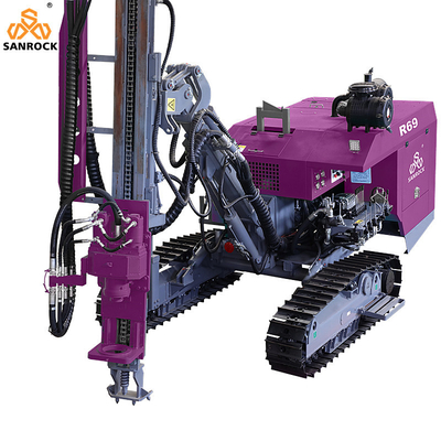 Oberflächenbohranlage Crawler Bohrlochbohranlage Hebekraft 27KN Ankerbohrmaschine
