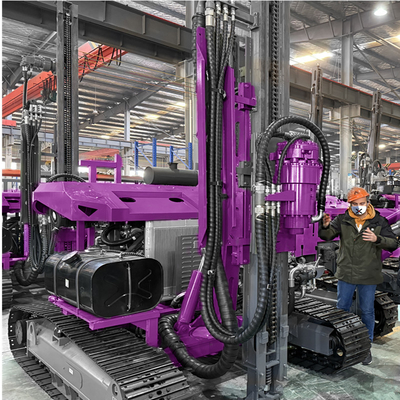Hartgestein-Bohrmaschine Rotationsbohrung 50m Tiefe Raupenbohrgerät