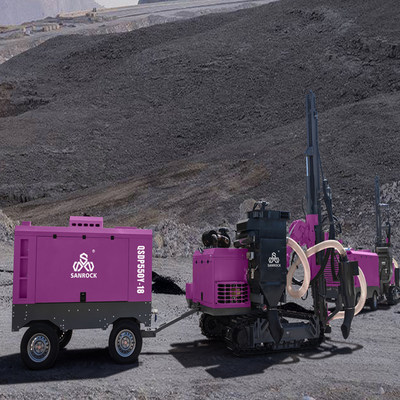 Hydraulische DTH-Hammerbohranlage Hebekraft 25KN Bergbaubohrmaschine Crawlerbohranlage