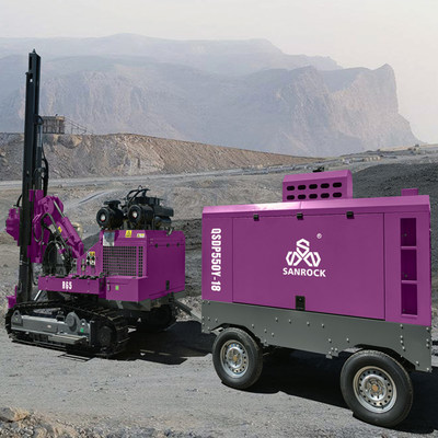 Hydraulische DTH-Hammerbohranlage Hebekraft 25KN Bergbaubohrmaschine Crawlerbohranlage