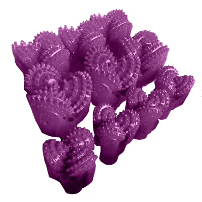 Diamantgesteinsbohrstücke Gummiversiegelte Tricone-Rollstücke für die Öl- und Gasindustrie