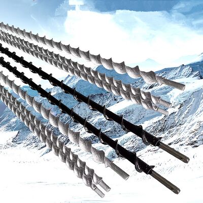 Spiral Drill Pipe 42mm 50mm 60mm Geology Borehole Auger Drill Pipe Threaded Drill Rod
