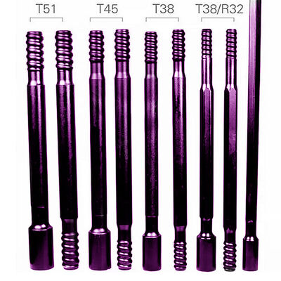 Bohrgestänge für Gesteinsbohrungen Bergbauwerkzeuge T38 Top-Hammer-Gewindeverlängerungsbohrstange