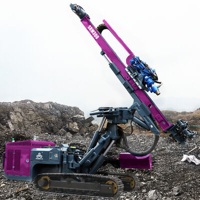 Hydraulisches Bohrgerät mit DTH-Hammer Oberflächenbohrloch-Bohrgeräte Tragbares Bohrgerät mit DTH