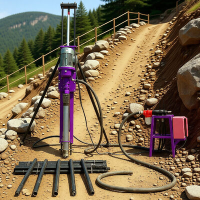 Horizontale Richtungsbohrgeräte Schrägungsarbeiten Hydraulisches DTH-Bohrgerät