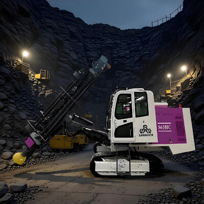 Kompakte Kabinenkonstruktion Crawler-Bohrgerät Hochgeschwindigkeits-Blasthöhle-Bohrmaschine Bergbau DTH-Bohrgerät