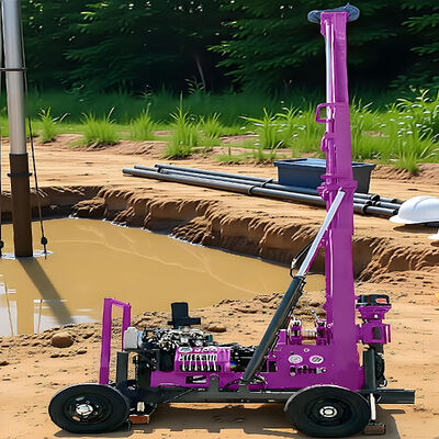 Rock Core Drilling Rig High Pressure Mud Pump And Reinforced Mast Trailer Core Drilling Machine Price 