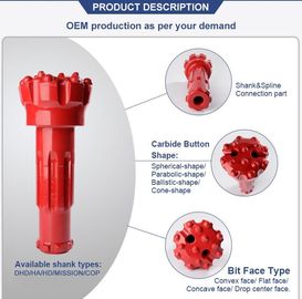Des Kohlenstoffstahl-DTH Farbe Hammer-des Stückchen-DHD350 COP54 QL50 SD5 HM5 Customerized